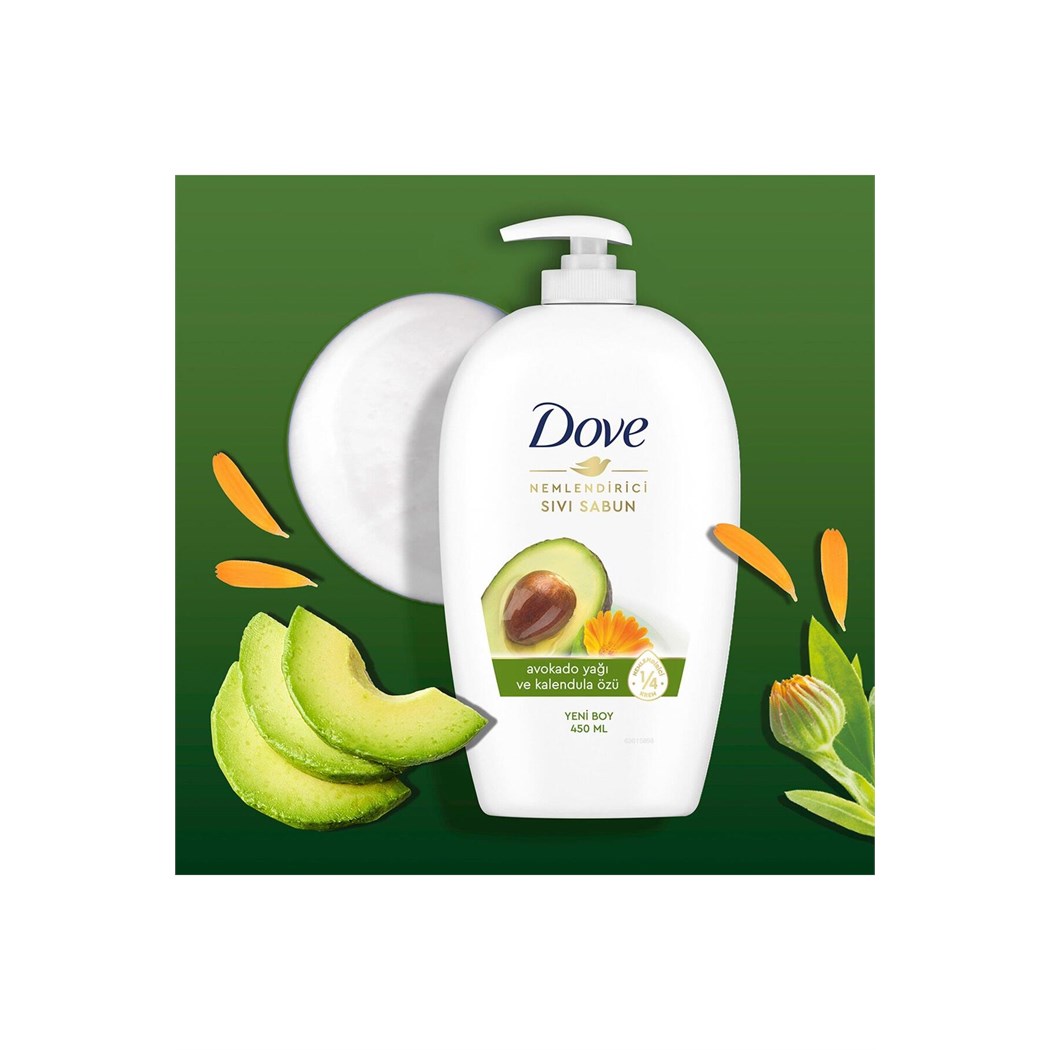 Nemlendirici Sıvı Sabun Avokado Yağı Ve Kalendula Özü 450 ml