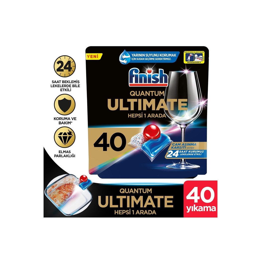 Finish Quantum Ultimate Bulaşık Makinesi 40 Tablet
