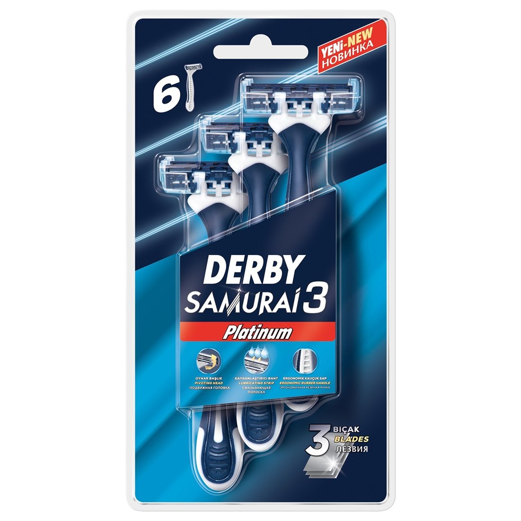 Samurai Tıraş Bıçağı Platinium 3 Blister 6'lı
