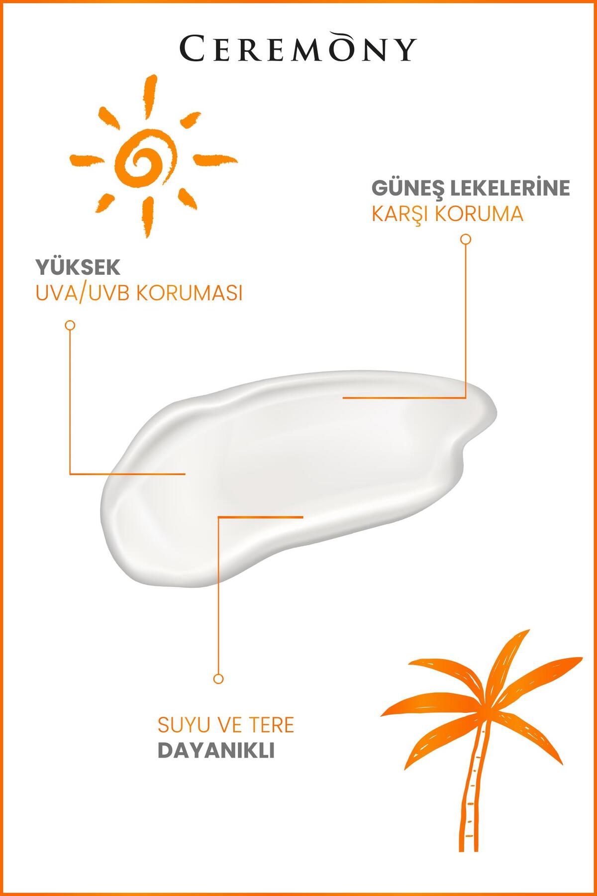 UVA-UVB Yüksek Koruma Doğal Görünümlü Hızlı Emilen 50+SPF Güneş Kremi Yağlı Ciltler 50ml