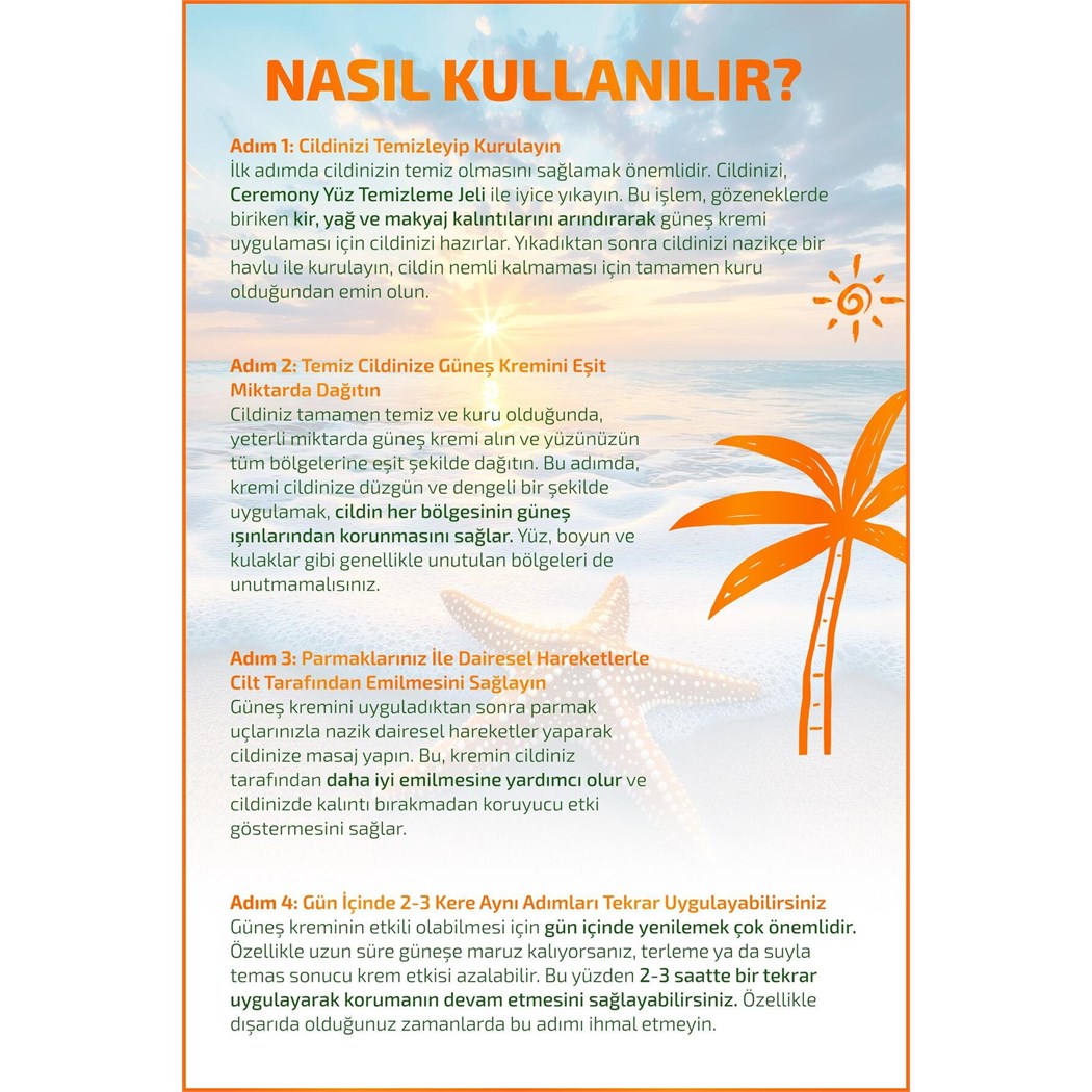 UVA-UVB Yüksek Koruma Doğal Görünümlü Hızlı Emilen 50+SPF Güneş Kremi Kuru ve Normal Ciltle