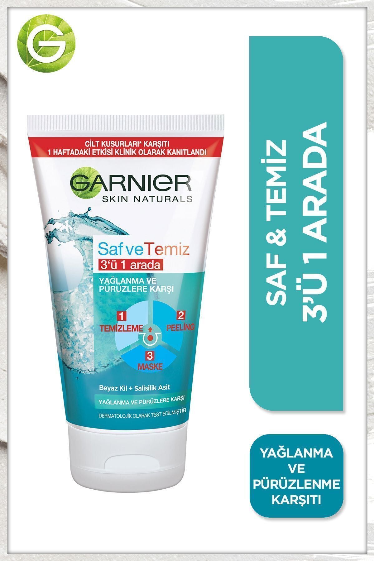 Garnier Saf & Temiz 3Ü1 Arada 150 Ml