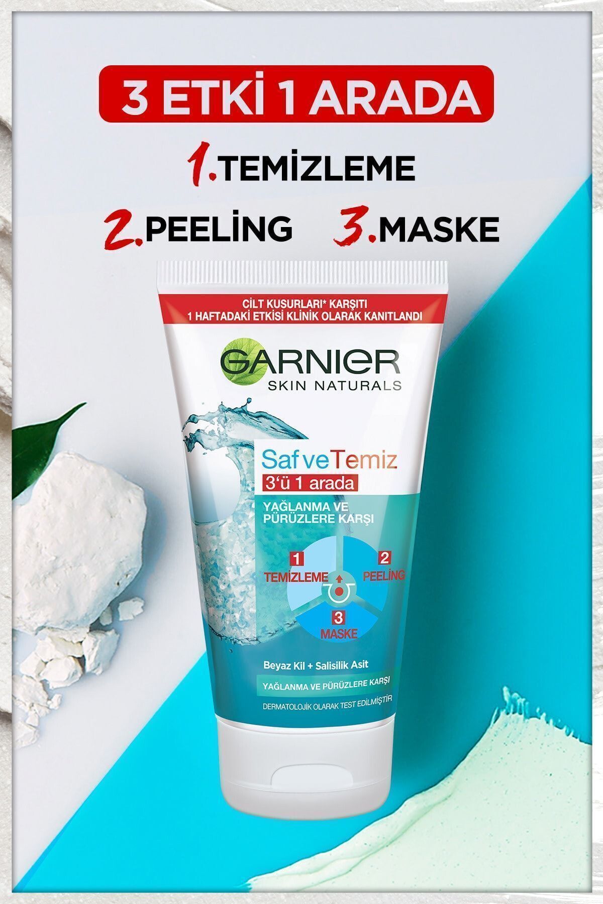 Garnier Saf & Temiz 3Ü1 Arada 150 Ml
