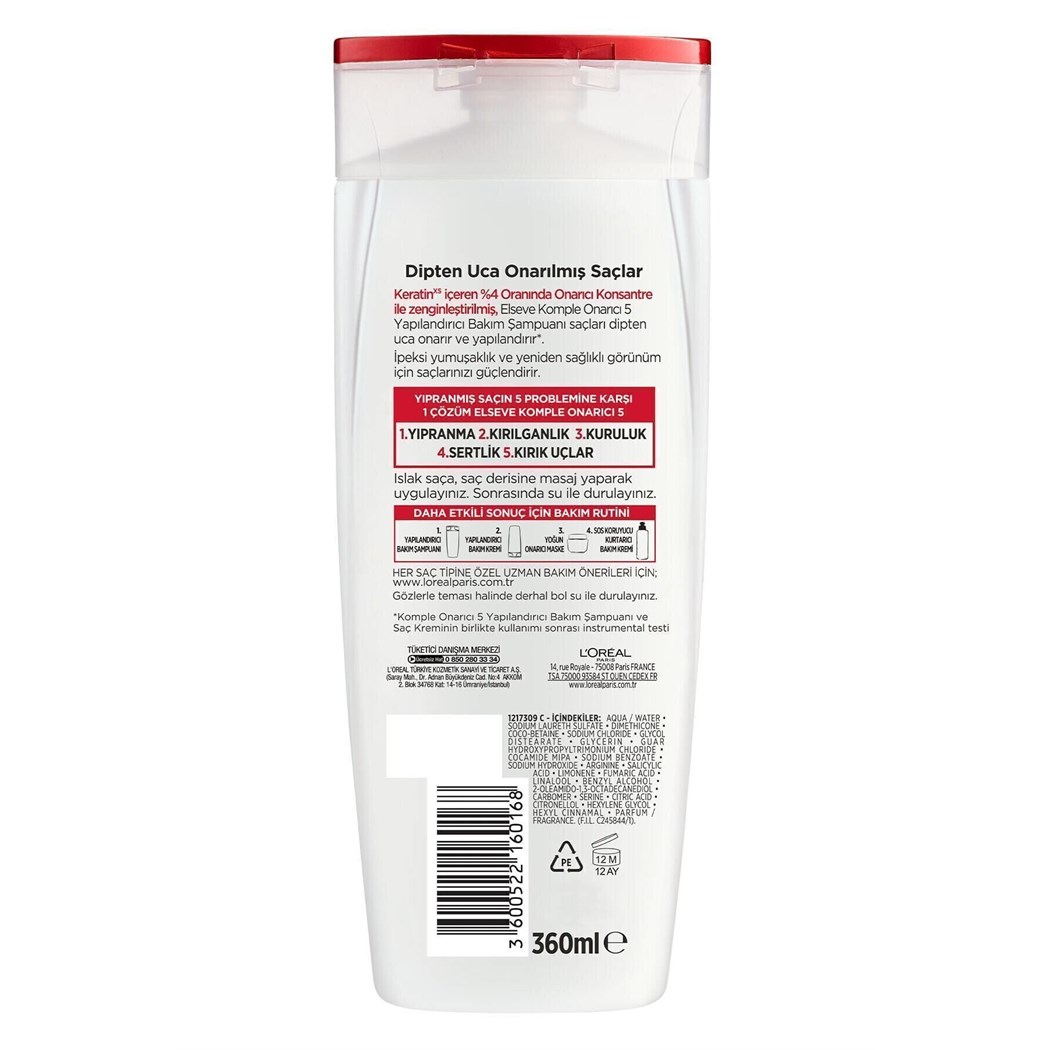Elseve Şampuan 360 Ml. Onarıcı Yapılandırıcı Bakım