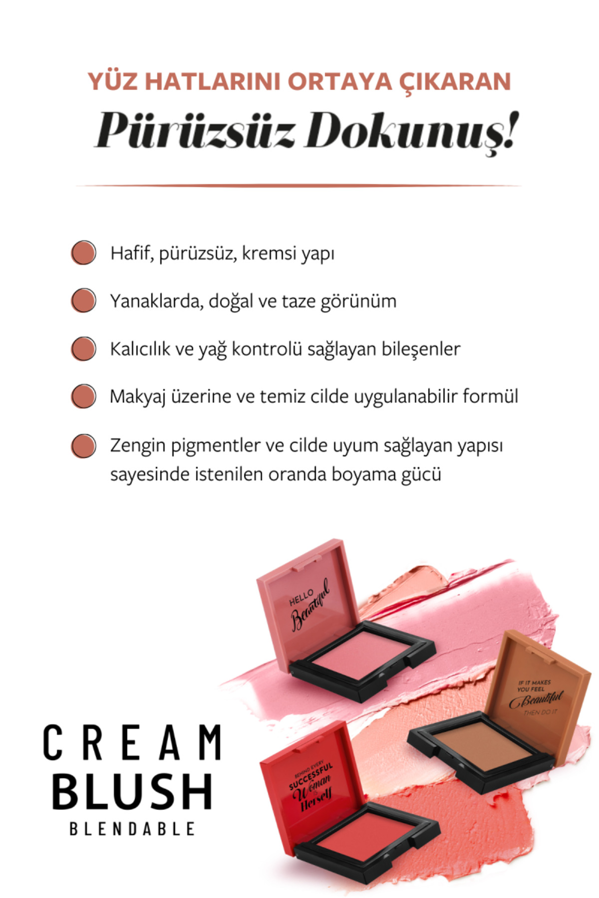 Cream Blush - Krem Allık 43 Scarlett