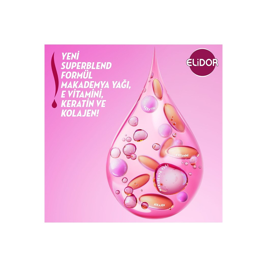 Superblend Serum Saç Bakım Kremi Güçlü Ve Parlak E Vitamini Makademya Yağı & Keratin 350 ml