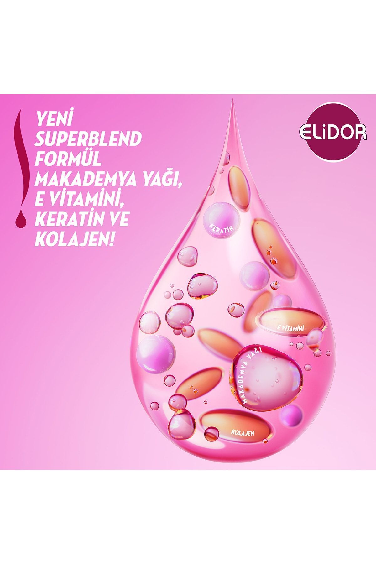 Superblend Serum Saç Bakım Kremi Güçlü Ve Parlak E Vitamini Makademya Yağı & Keratin 350 ml