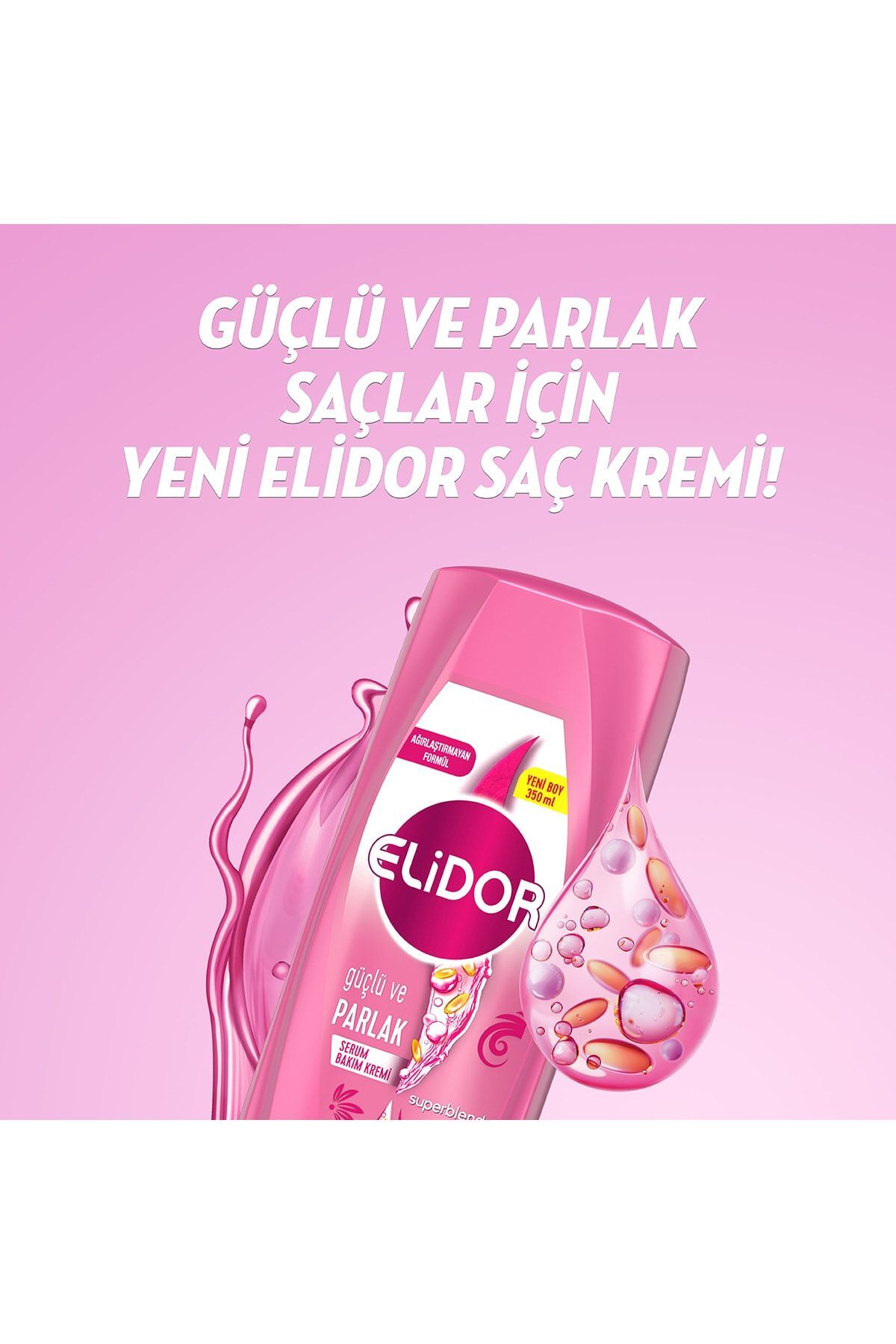 Superblend Serum Saç Bakım Kremi Güçlü Ve Parlak E Vitamini Makademya Yağı & Keratin 350 ml