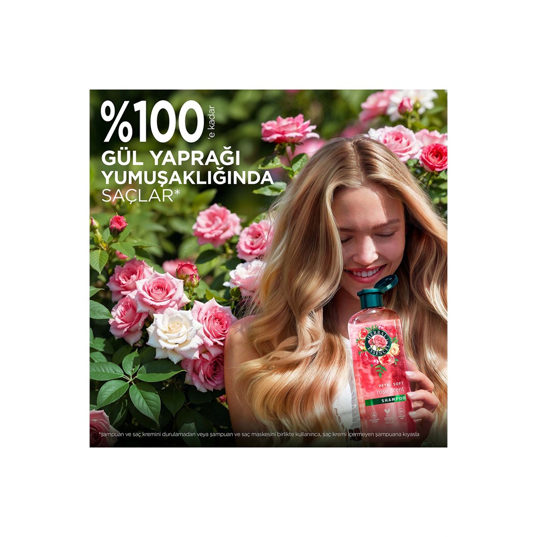 Kadifemsi Yumuşaklık Gül Kokulu Şampuan 350ml