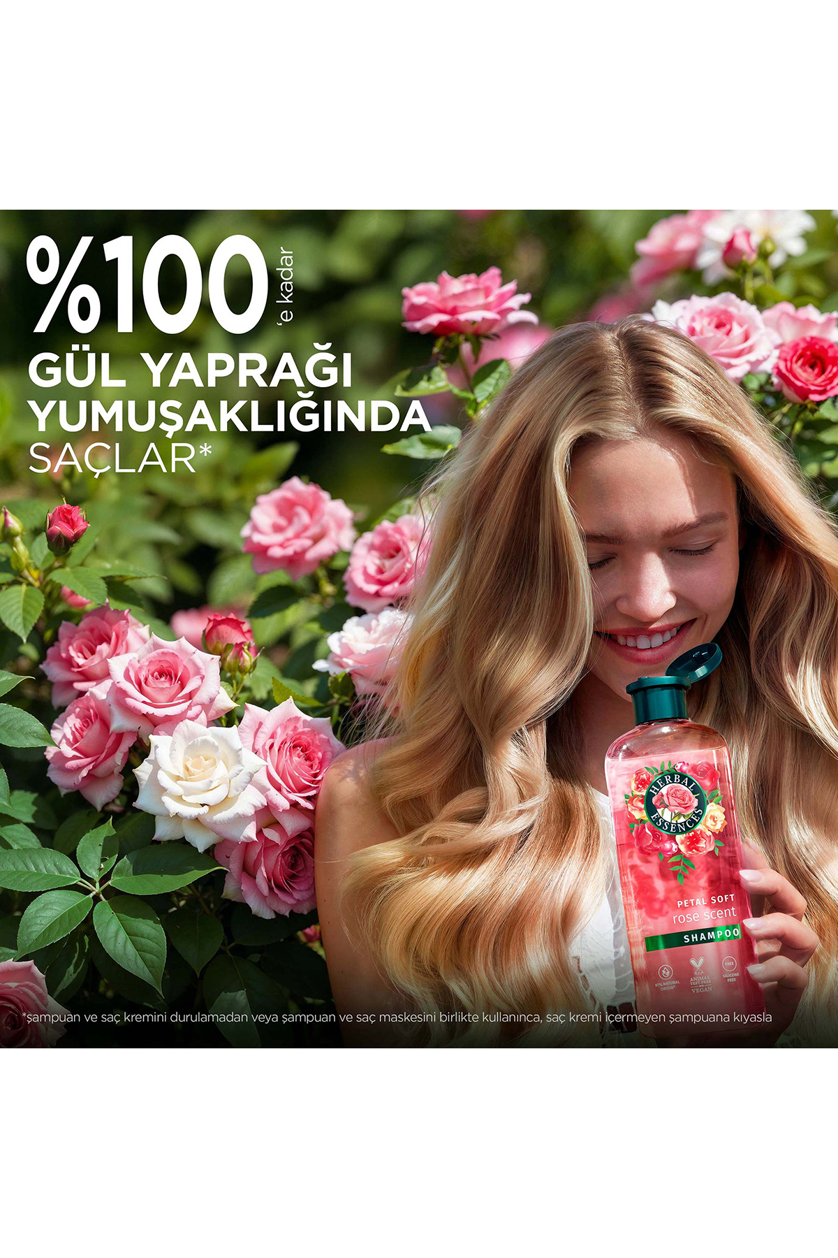 Kadifemsi Yumuşaklık Gül Kokulu Şampuan 350ml