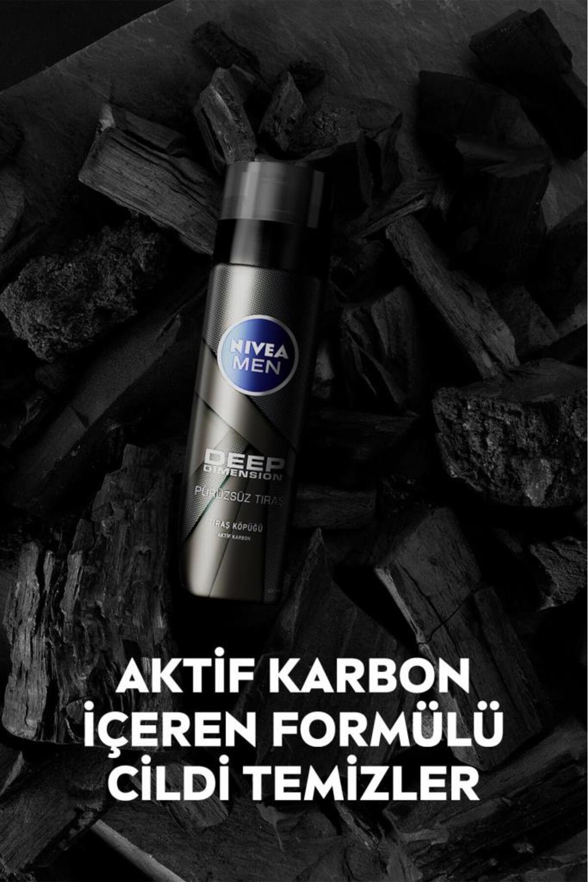 MEN Erkek Tıraş Jeli Deep Dimension Aktif Karbon 200ml, Kusursuz ve Kaygan Tıraş, Sakal Temizleyici