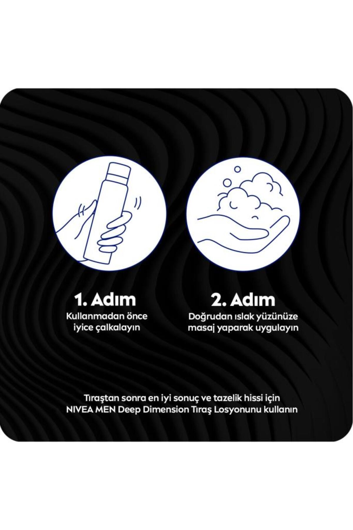 MEN Erkek Tıraş Jeli Deep Dimension Aktif Karbon 200ml, Kusursuz ve Kaygan Tıraş, Sakal Temizleyici