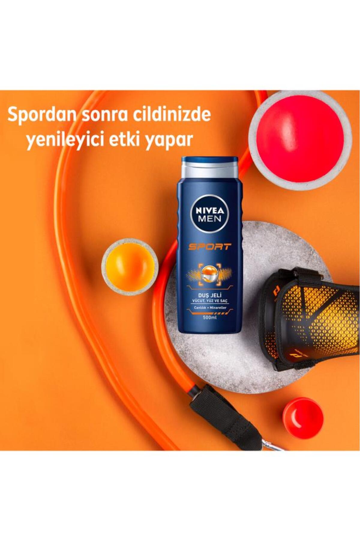 MEN Erkek Duş Jeli Sport 500ml, Canlandırıcı, Mineral, Vücut Saç ve Yüz, Spordan Sonra Yenileyici