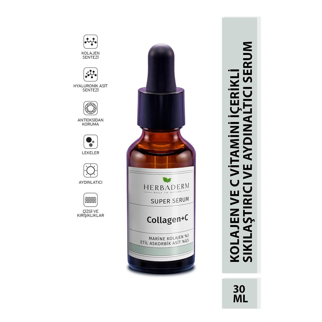 Sıkılaştırıcı Aydınlatıcı Kolajen C Marine Süper Serum (COLLAGEN %3 3-O-ETİL ASKORBİK ASİT % 0,5)