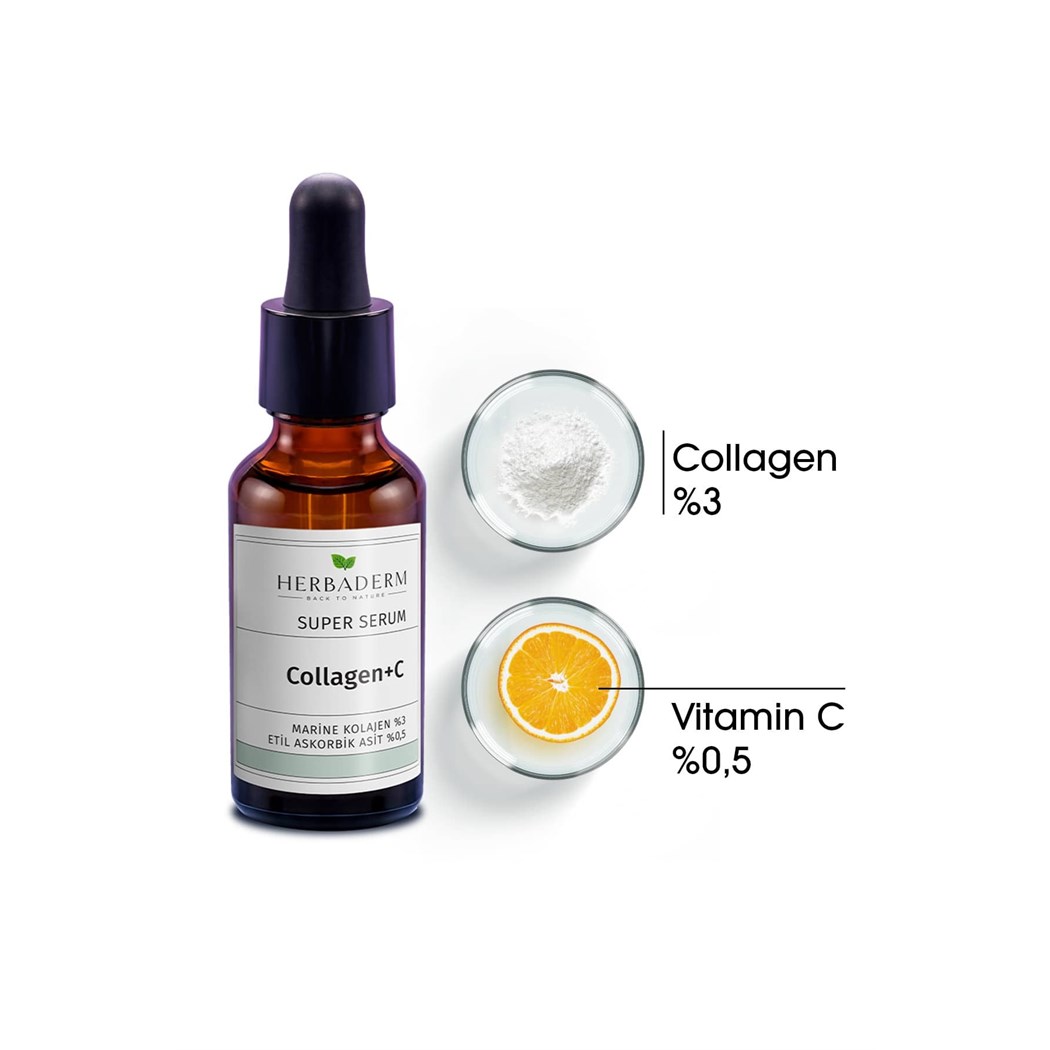 Sıkılaştırıcı Aydınlatıcı Kolajen C Marine Süper Serum (COLLAGEN %3 3-O-ETİL ASKORBİK ASİT % 0,5)
