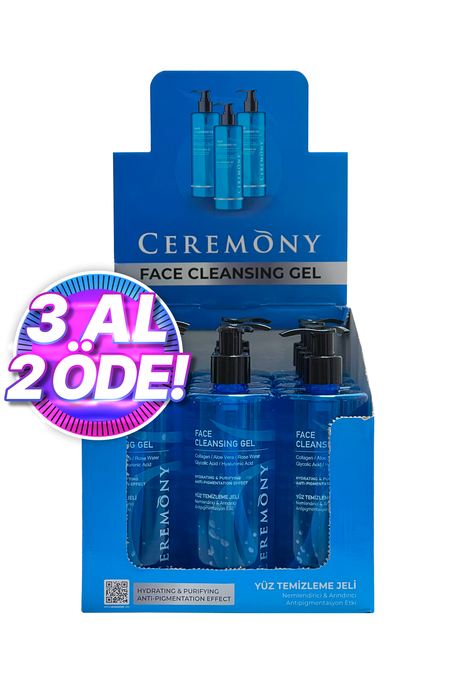 Masa Üstü Stand Yüz Temizleme Jeli 12'li