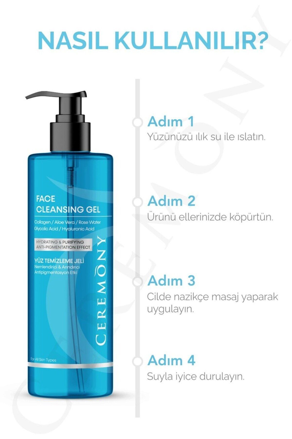 Masa Üstü Stand Yüz Temizleme Jeli 12'li