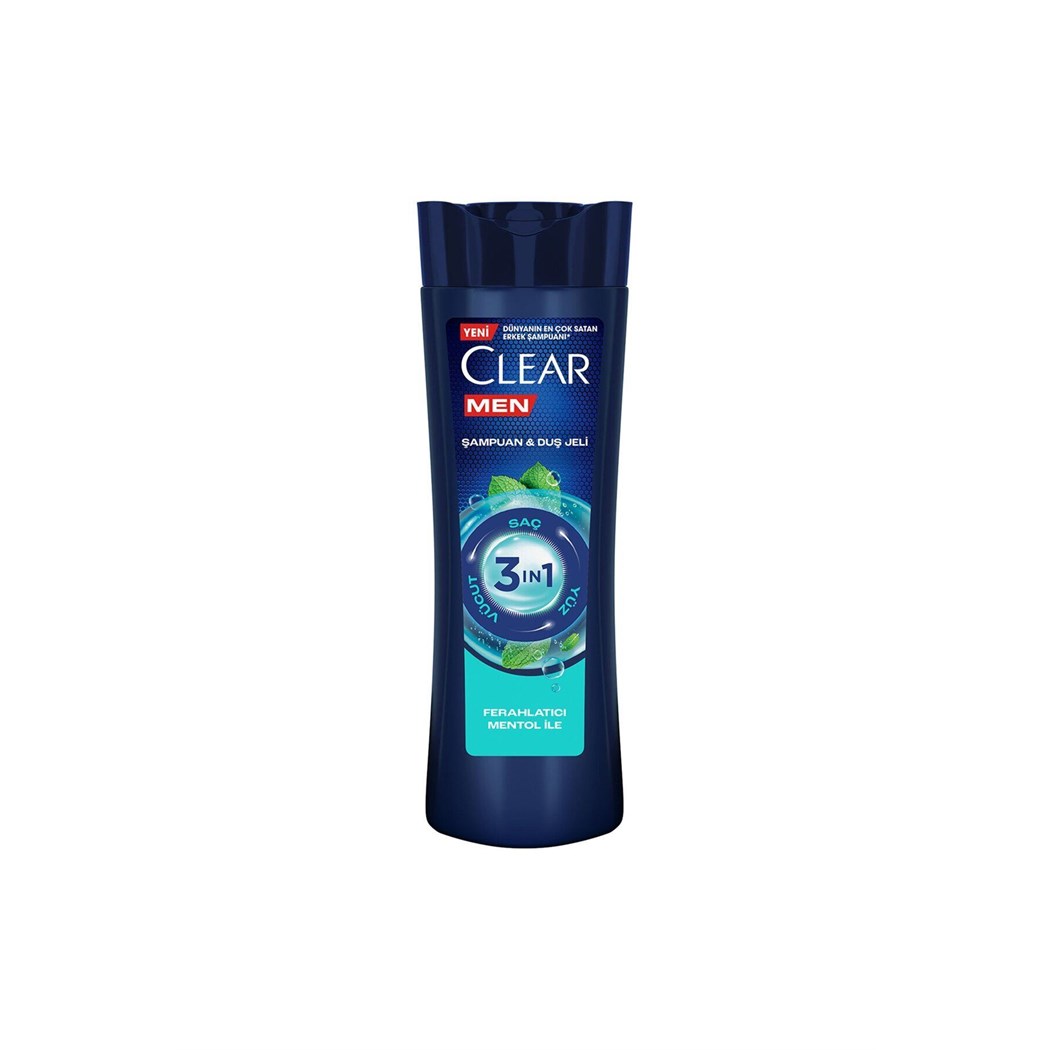 Men Şampuan 3in1 Şampuan & Duş Jeli Ferahlatıcı Mentol