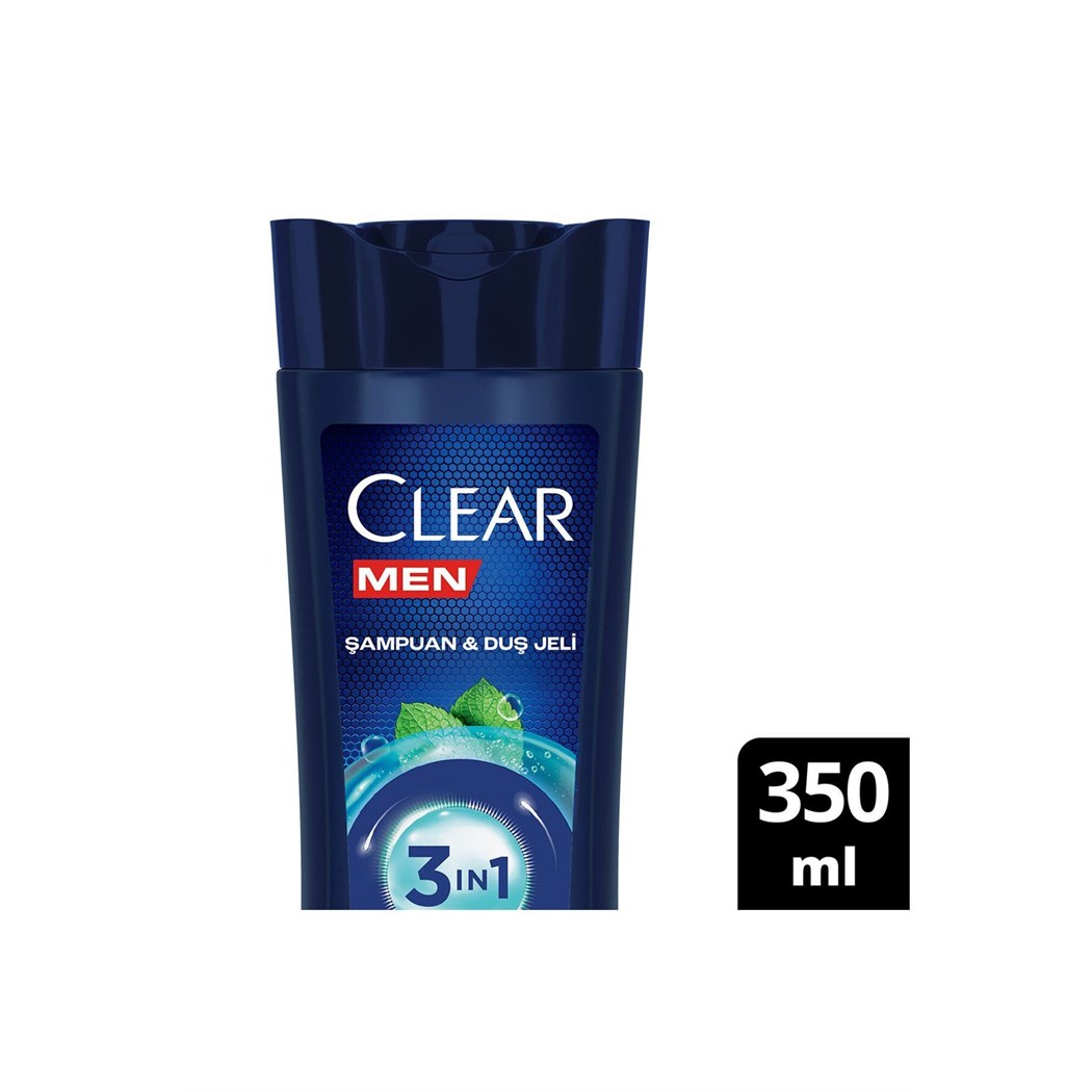 Men Şampuan 3in1 Şampuan & Duş Jeli Ferahlatıcı Mentol
