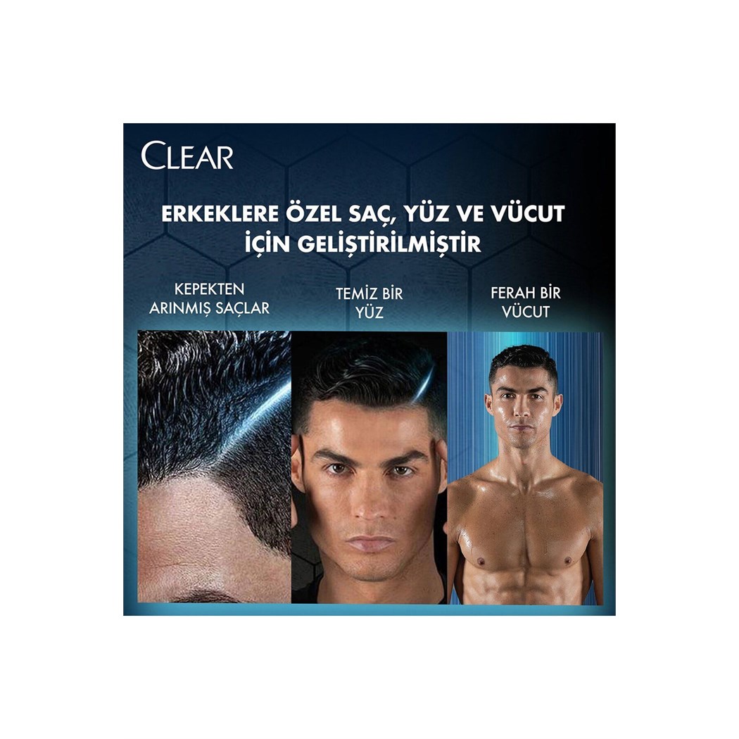 Men Şampuan 3in1 Şampuan & Duş Jeli Ferahlatıcı Mentol