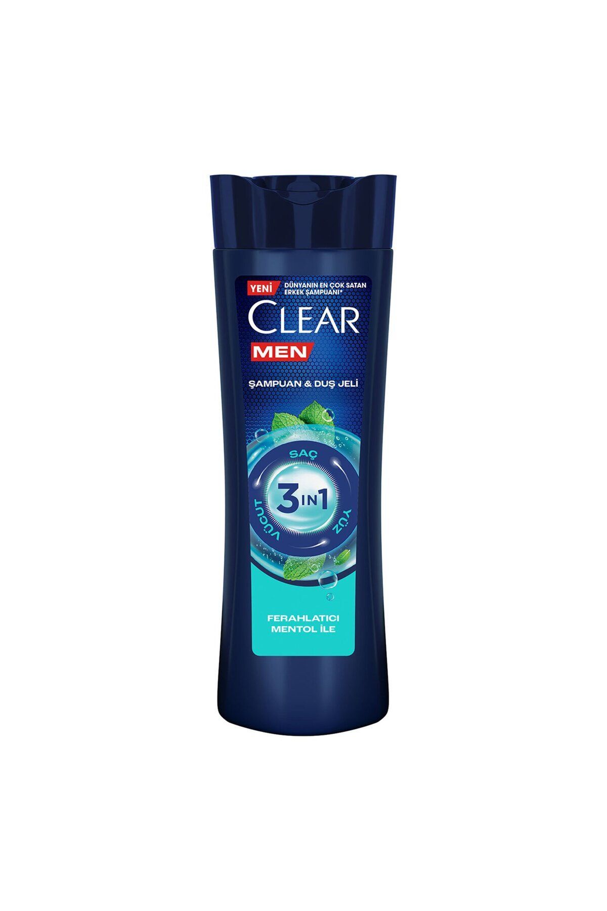 Men Şampuan 3in1 Şampuan & Duş Jeli Ferahlatıcı Mentol
