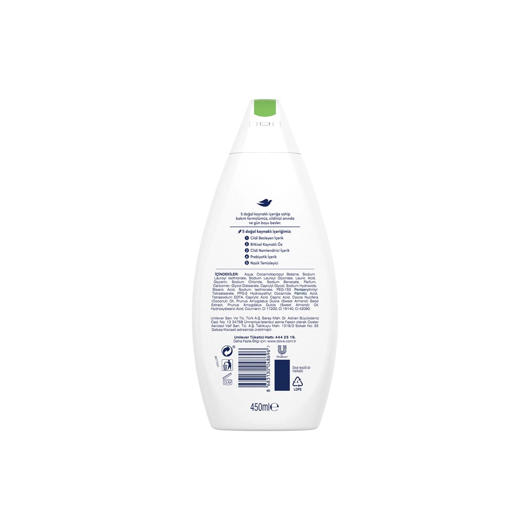 Nemlendirici Duş Jeli Hindistan Cevizi Yağı Ve Badem Özü 450 ml