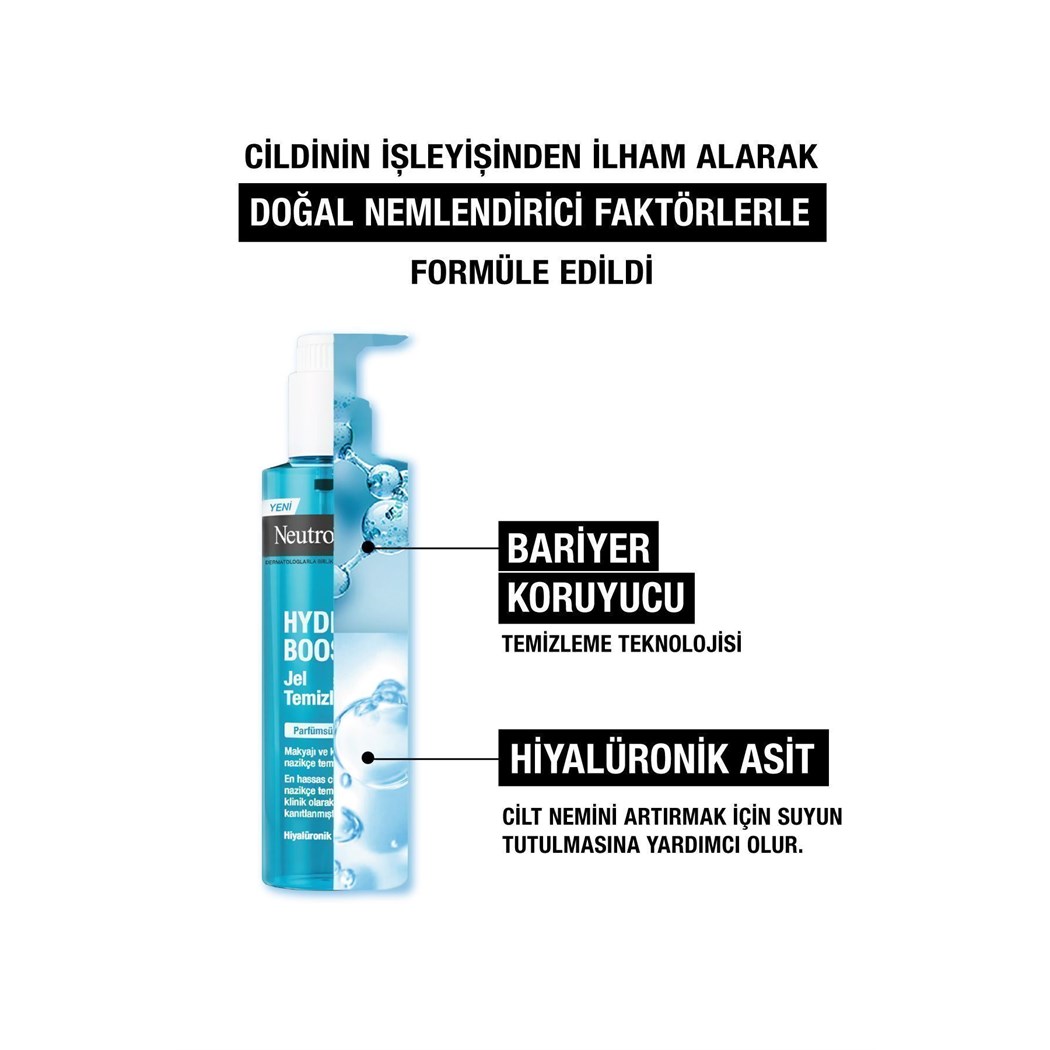 Hydro Boost Water Jel Yüz Temizleyici Parfümsüz 200ml