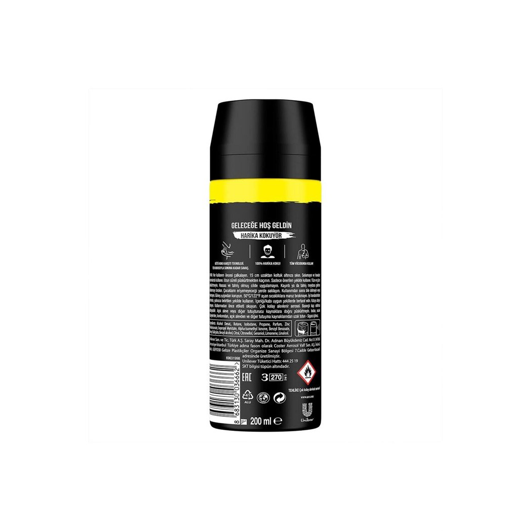 Black XL Erkek Sprey Deodorant 200ML