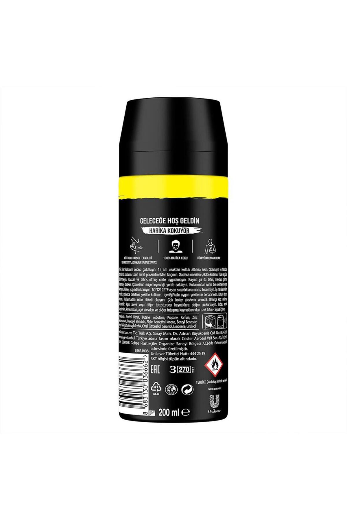 Black XL Erkek Sprey Deodorant 200ML