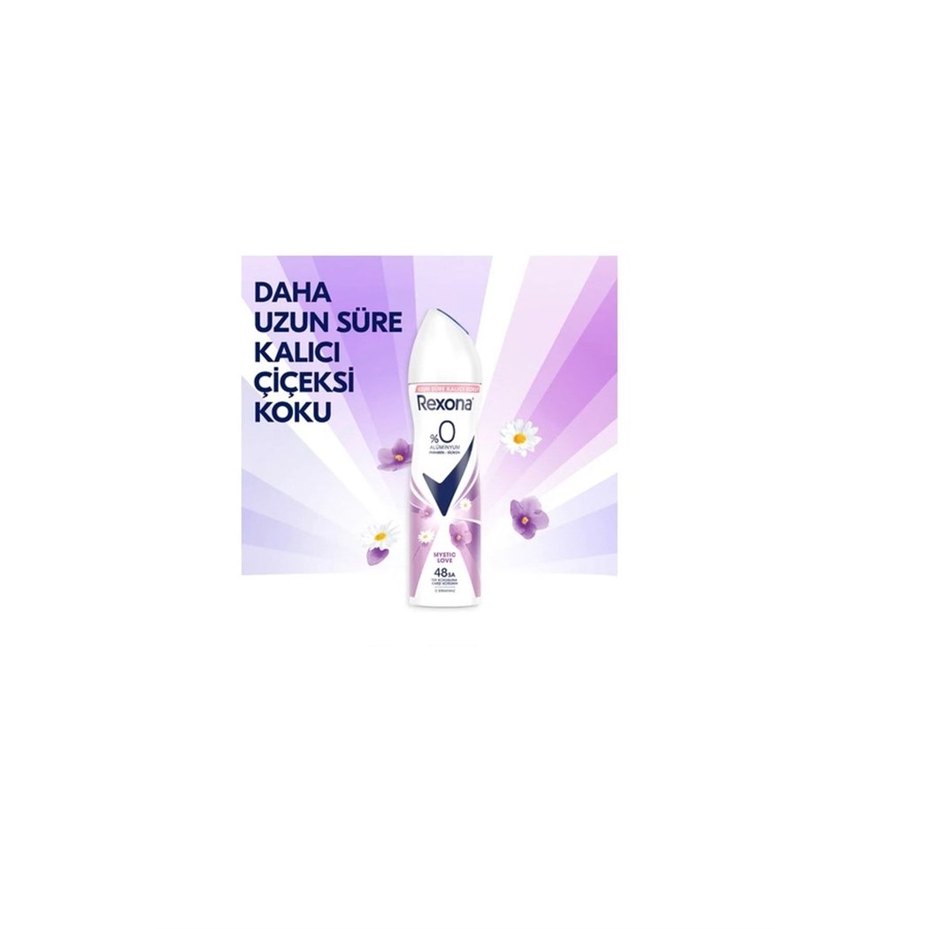 Kadın Sprey Deodorant Mystic Love %0 Alüminyum 48 Saat 150 ml