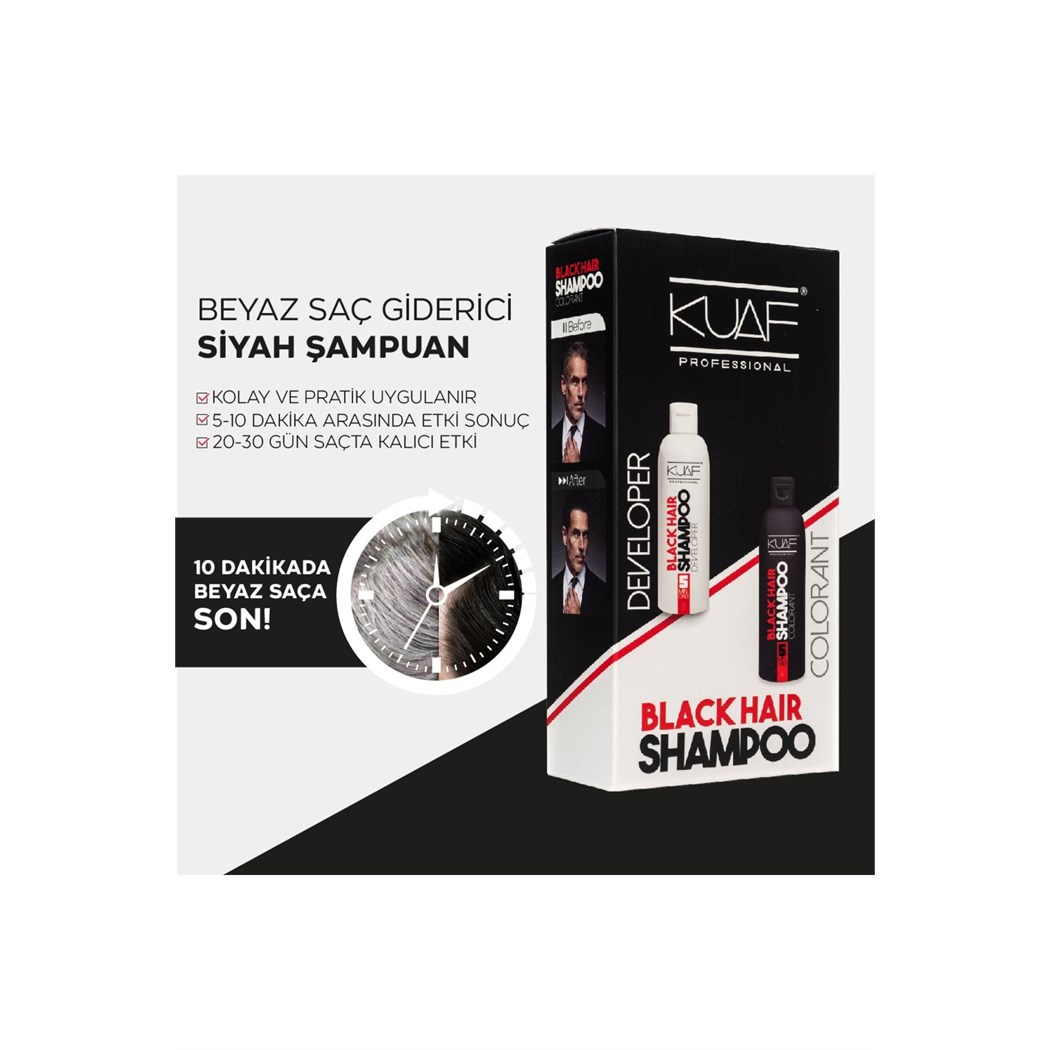 Kuaf Şampuan Black 2 Li Kutu 250Ml+250Ml