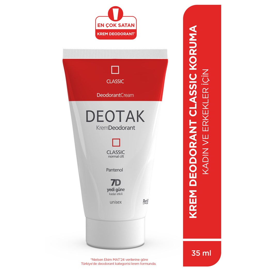Classic Koruma 7 Güne Kadar Etkili Hassas Ciltler İçin Kadın - Erkek Kullanım Krem Deodorant 35 ml
