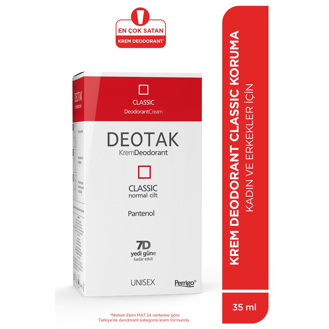 Classic Koruma 7 Güne Kadar Etkili Hassas Ciltler İçin Kadın - Erkek Kullanım Krem Deodorant 35 ml