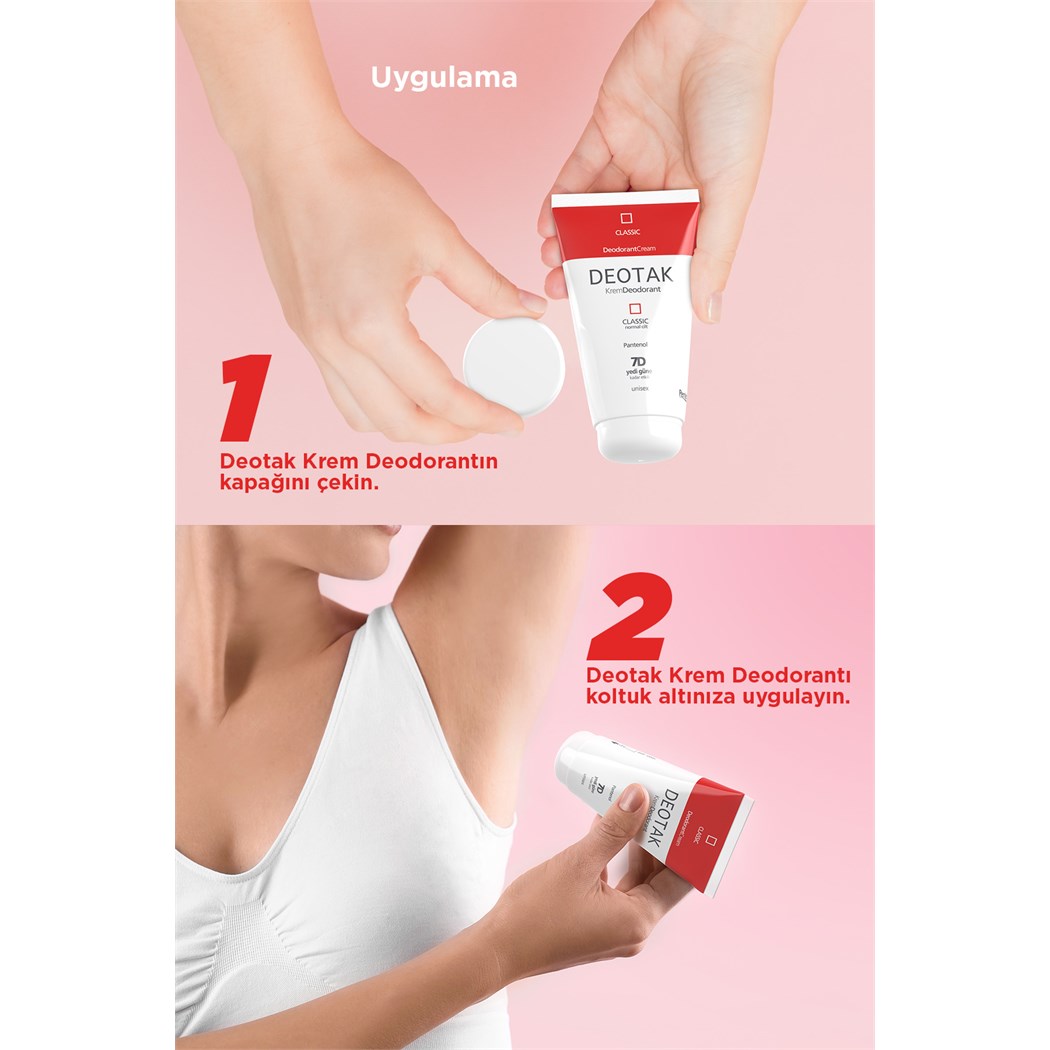 Classic Koruma 7 Güne Kadar Etkili Hassas Ciltler İçin Kadın - Erkek Kullanım Krem Deodorant 35 ml