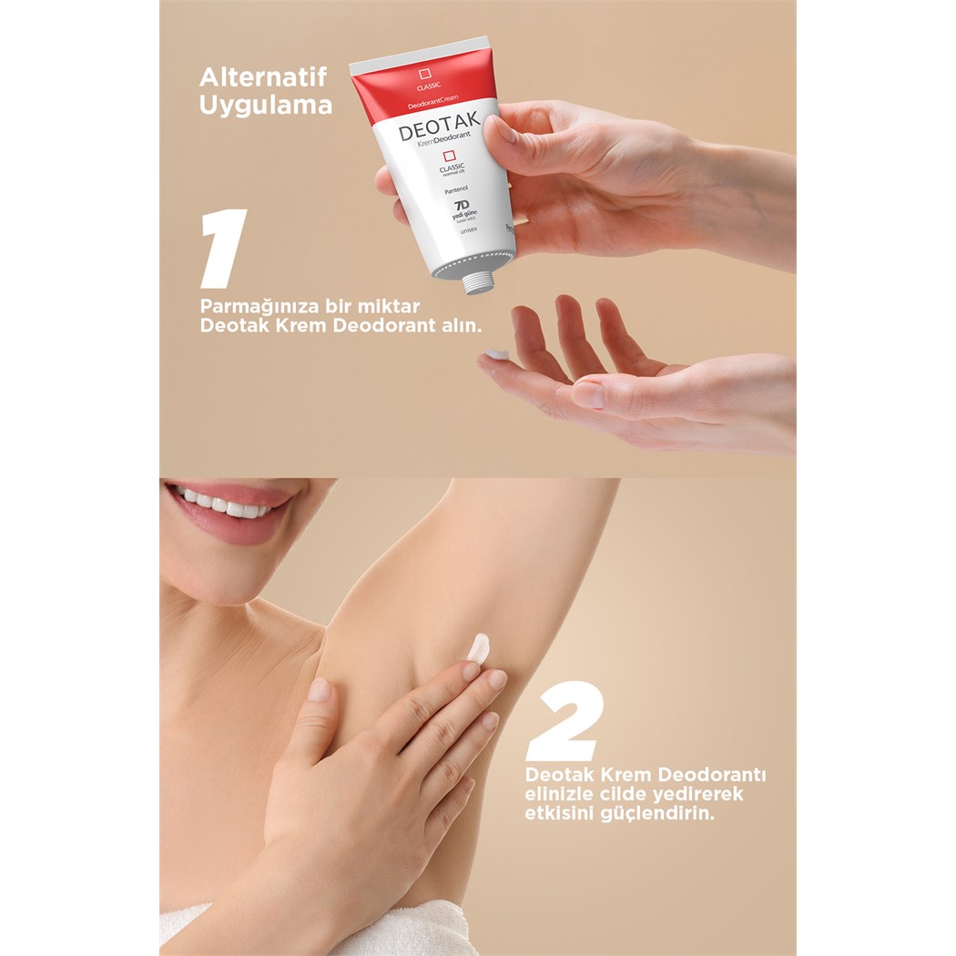 Classic Koruma 7 Güne Kadar Etkili Hassas Ciltler İçin Kadın - Erkek Kullanım Krem Deodorant 35 ml