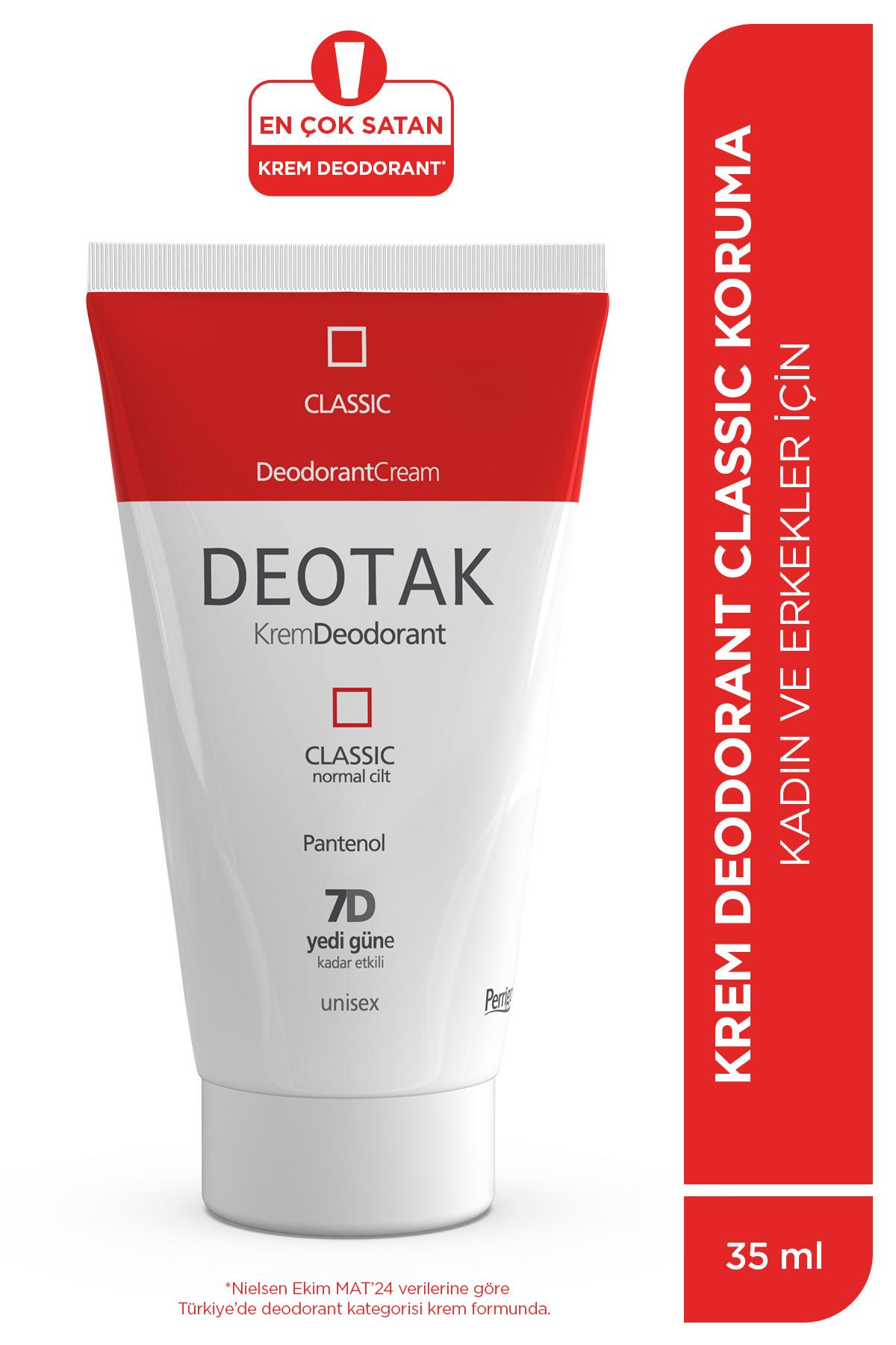 Classic Koruma 7 Güne Kadar Etkili Hassas Ciltler İçin Kadın - Erkek Kullanım Krem Deodorant 35 ml