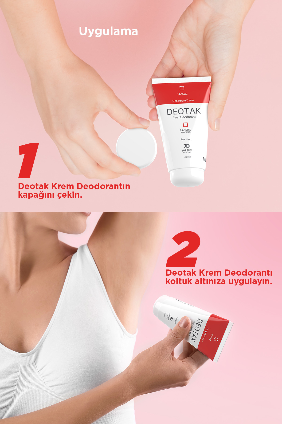 Classic Koruma 7 Güne Kadar Etkili Hassas Ciltler İçin Kadın - Erkek Kullanım Krem Deodorant 35 ml