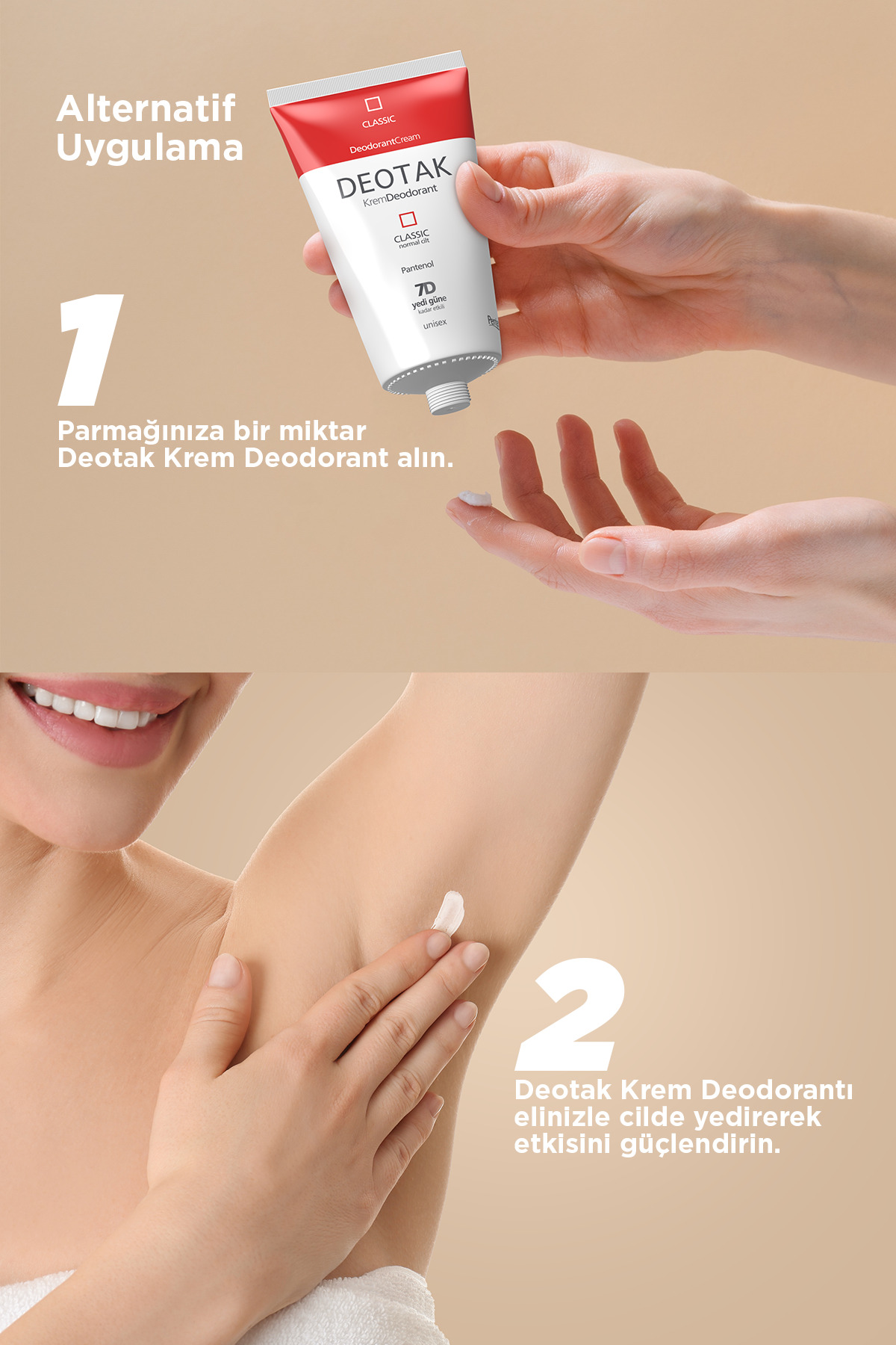 Classic Koruma 7 Güne Kadar Etkili Hassas Ciltler İçin Kadın - Erkek Kullanım Krem Deodorant 35 ml