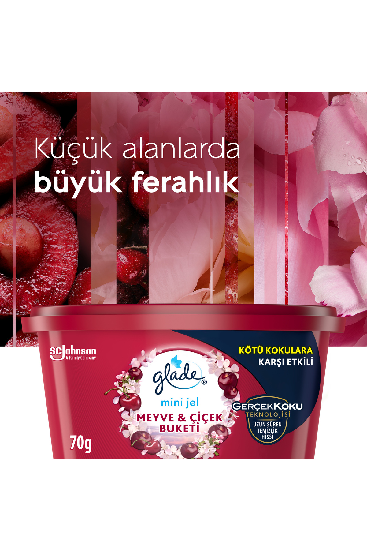 Hava Tazeleyici Jel, Mini Jel, Meyve Ve Çiçek Buketi, 70g