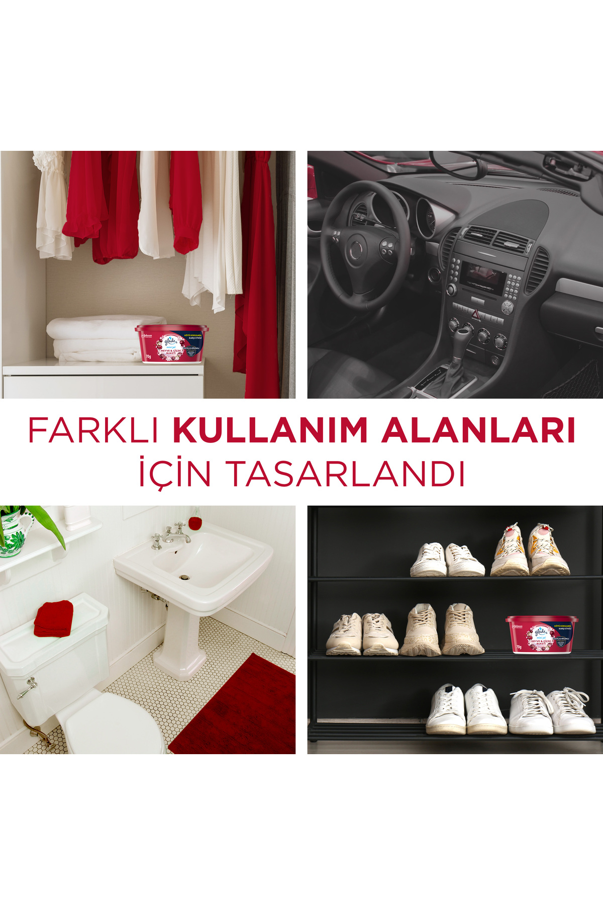 Hava Tazeleyici Jel, Mini Jel, Meyve Ve Çiçek Buketi, 70g