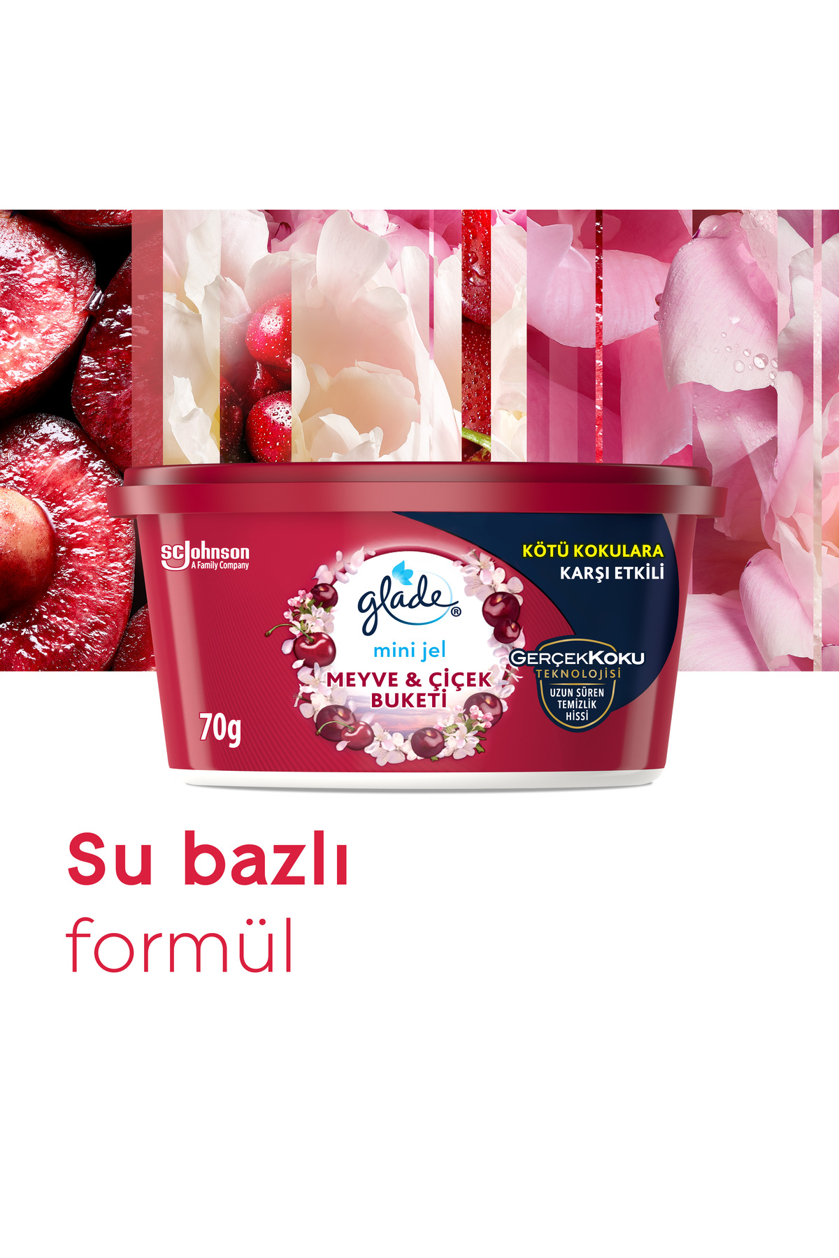 Hava Tazeleyici Jel, Mini Jel, Meyve Ve Çiçek Buketi, 70g