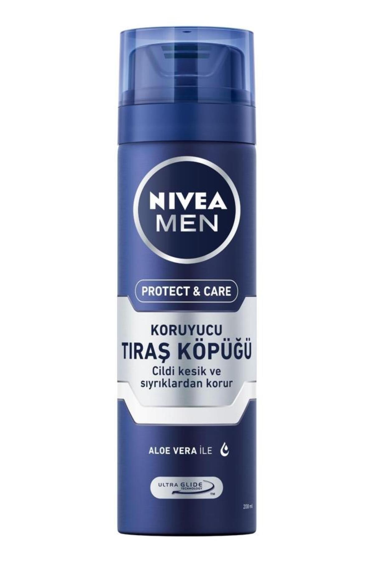 Men Erkek Tıraş Köpüğü Protect&care 200ml, Aloe Vera, Pürüzsüz Tıraş, Cildi Kesiklerden Korur
