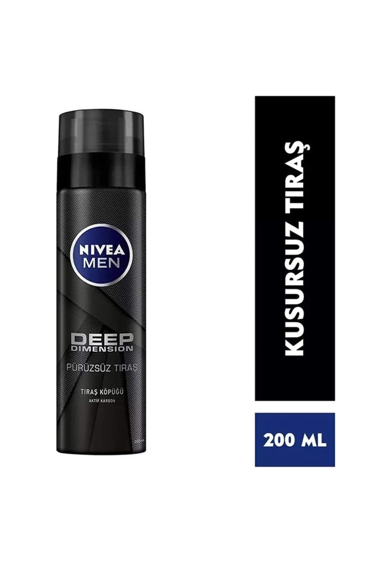 MEN Erkek Tıraş Köpüğü Deep Dimension 200ml, Kusursuz Tıraş,Aktif Karbon,Kaygan Tıraş,Tahriş Karşıtı