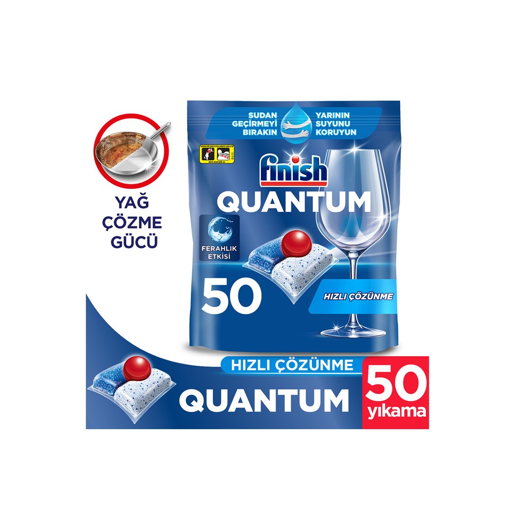 Quantum Hepsi Bir Arada 50 Kapsül Bulaşık Makinesi Deterjanı Tableti