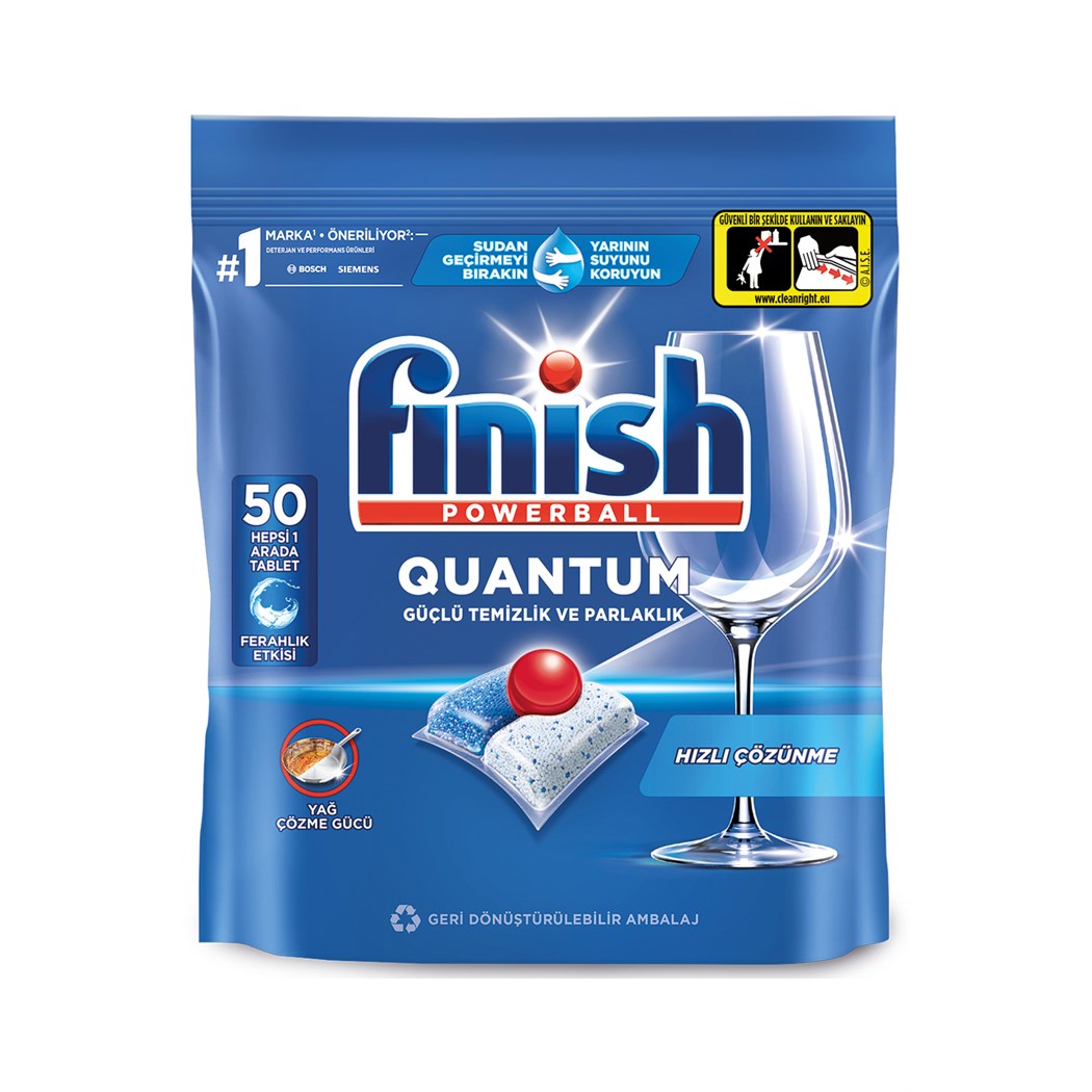 Quantum Hepsi Bir Arada 50 Kapsül Bulaşık Makinesi Deterjanı Tableti