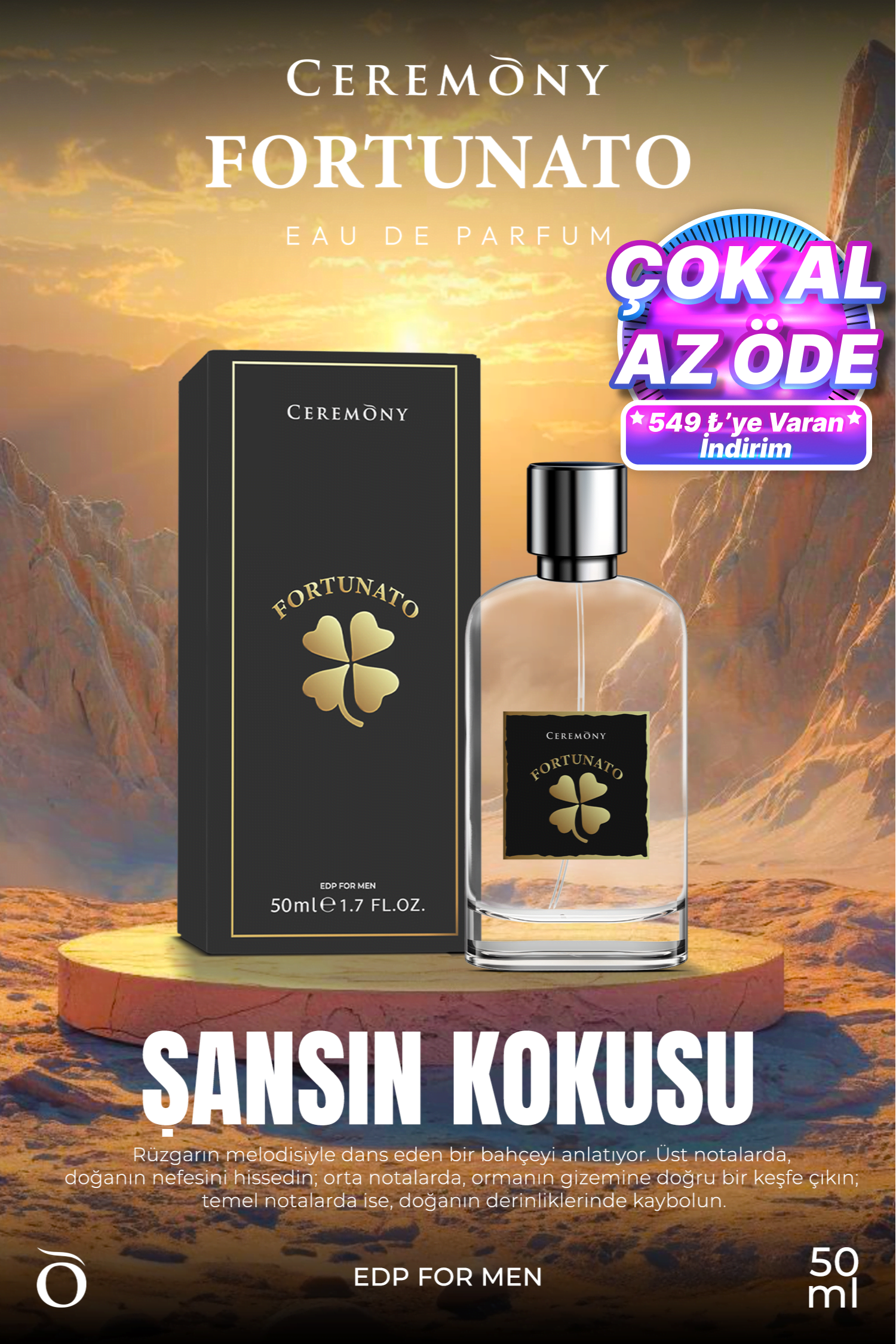 Fortunato 50 ml Edp Erkek Parfüm