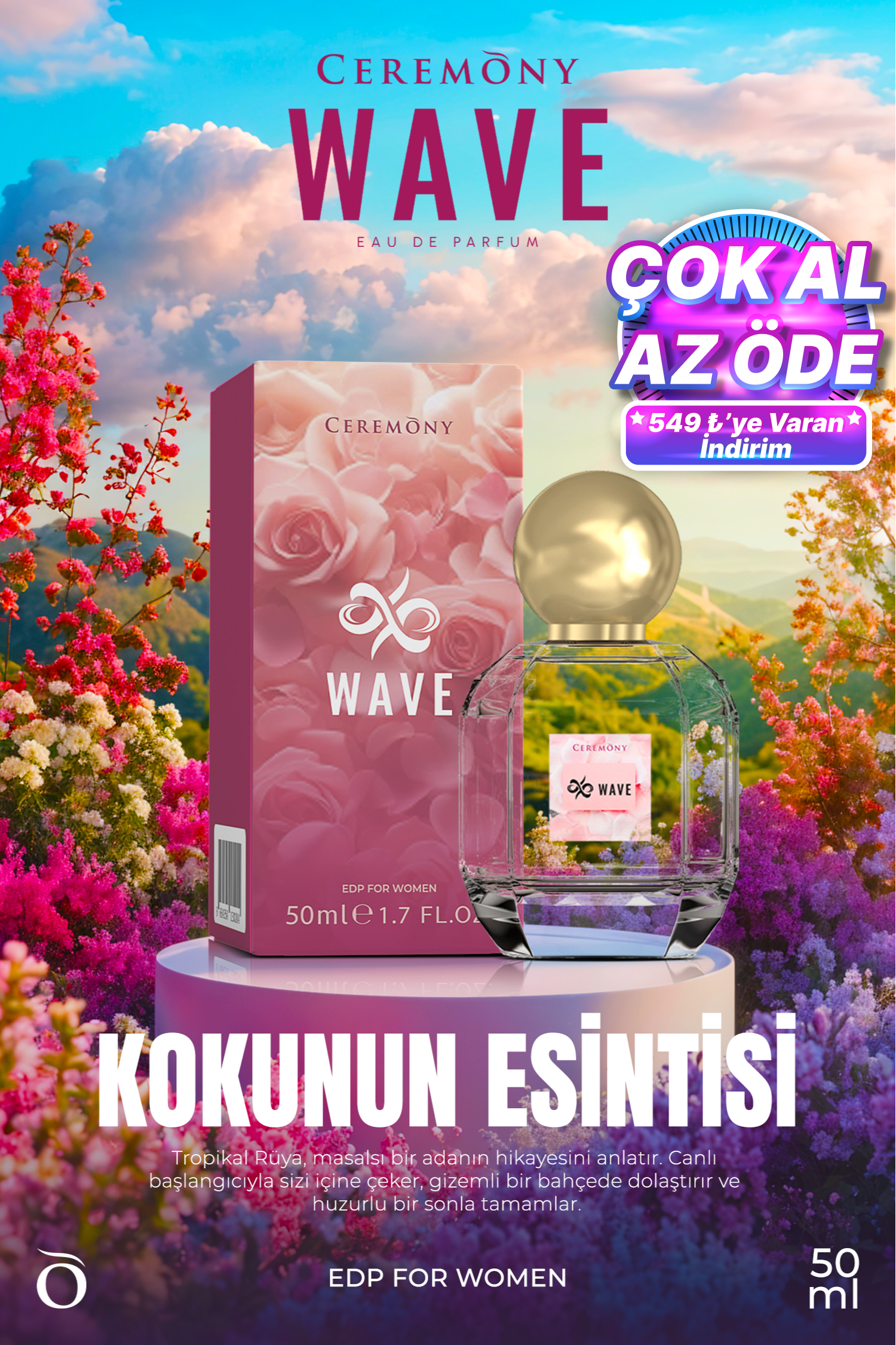Wave 50 ml Edp Kadın Parfüm
