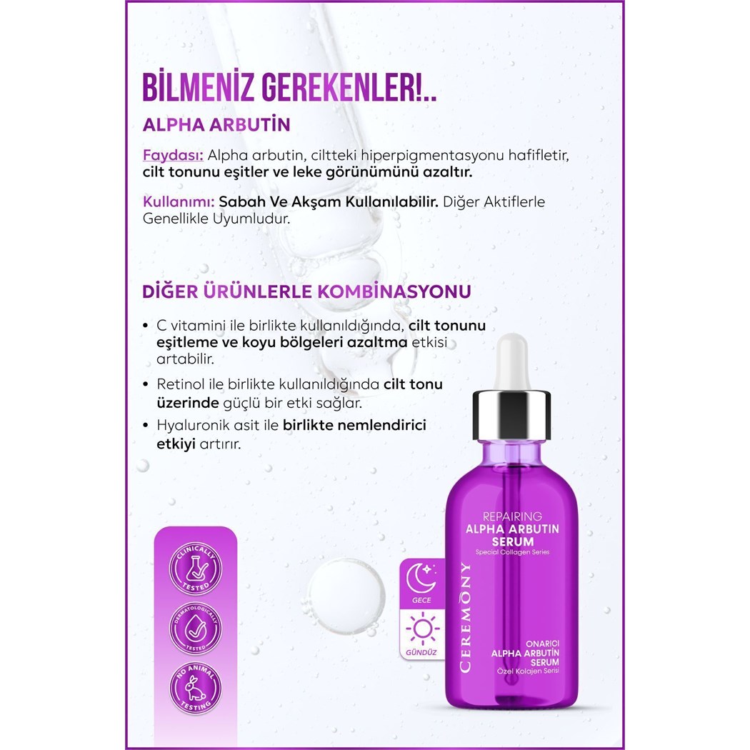 Alpha Arbutin Onarıcı Cilt Bakım Serumu 30 ml