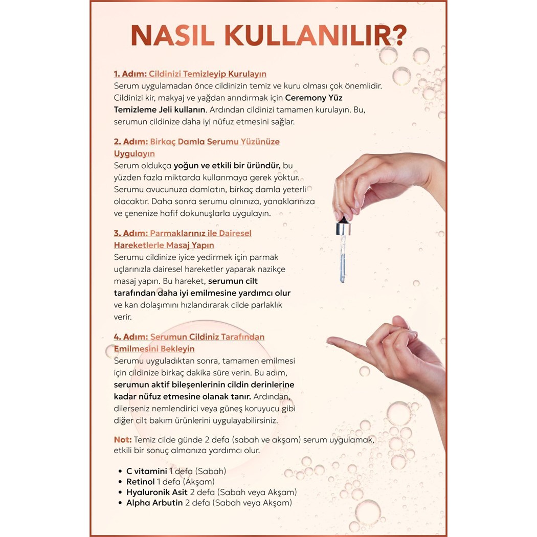 C Vitamini Aydınlatıcı Cilt Bakım Serumu 30 ml