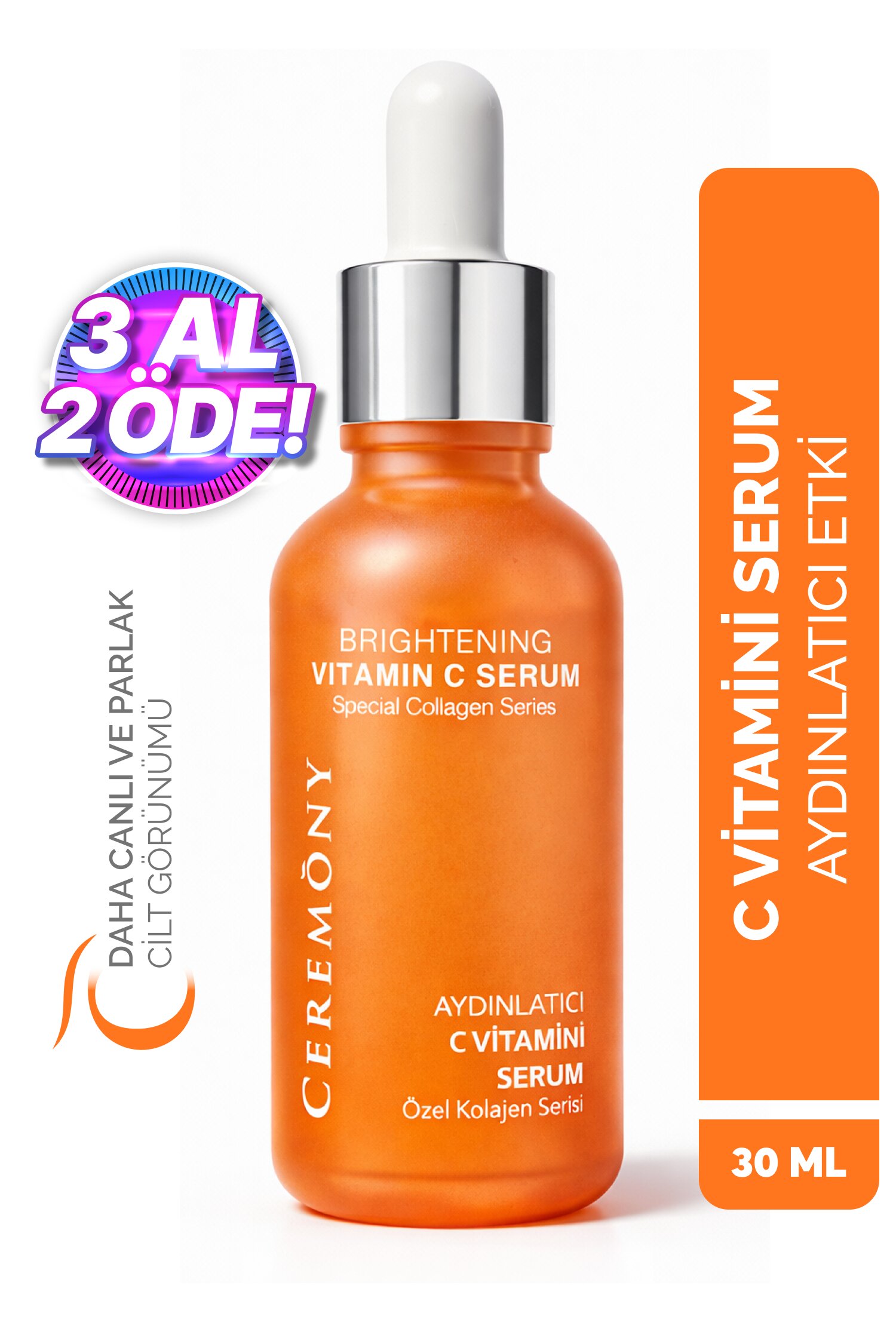 Ceremony C Vitamini Serum 30 ml | Leke Karşıtı Aydınlatıcı Canlandırıcı Cilt Bakımı